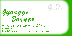 gyorgyi dorner business card